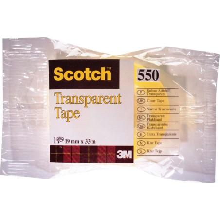 Taśma Samoprzylepna Scotch 550 Trans. 19mm x 33m W Folia 3M 090370